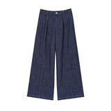 New With Denim-Blend Shirt 2885454 Wide Leg Trousers
