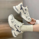 Street Old Dad Shoes Women In The Autumn Of 2025 New Thick-Soled Mesh Light Soft Base Sports Casual Shoes In