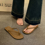 Flip-Flops Summer Fashion Flat-Soled Muller Shoes Toe Cool Slippers Beach Shoes Women Wear High-End