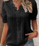 Summer New Holiday Fashion Hollow Short-Sleeved Women's
