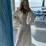 Women's Explosive Lace Embroidered Long-Sleeved