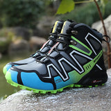 Outdoor Snow Boots High Help Plus Velvet Hiking Shoes Anti-Slip Thick And Lightweight Climbing Men's Cotton
