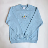 Blue Miami Florida Automobile Embroidered Sweatshirt- Outfit