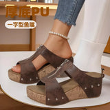 New Summer Women's Thick Bottom And Slippers Large Size Fish Mouth And Slippers Women's