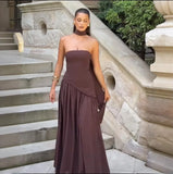 Summer New Women's Temperament Dress Romantic Atmosphere Spliced With A Hundred Folds Of Bra