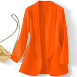Zingj East Hot Style Spring And Autumn Temperament Commuting Solid Color Lapel Long Sleeve Small Suit Korean Version Coat