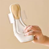 Evening Wind Coarse And Transparent Crystal High-Heeled Sandals Women Wear Comfortable Soft Bottoms On The Cool