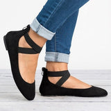 New Shallow Mouth Loosened With Round Head Women's Shoes Flat And Dancing Mom Single Shoe