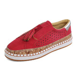 Tuk-So Single-Shoe Women 2025 New Round Head Flat-Soled Feet Hollow Casual Women's