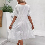 Fashion New Wish Hot Sale Solid Cotton Embroidery Lace Hollow