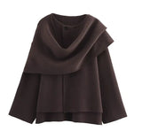 For - Women's Explosive Asymmetric Scarf Short Knitted