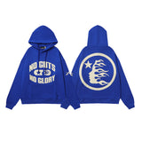 Printing Leisure Retro Tide Card Loose Hooded Sweaters For Men And