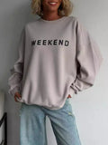 Zingj New Women's Casual Fashion Print Plus Thick Versatile Top Long-Sleeved