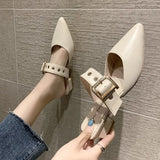 Bag Slippers Women Wear Social Tips Rivet Coarse And Muller Baotou Cool Drag Women Simple Fashion Single
