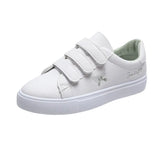Little White Shoe Woman 2025 New Winter Velcro Sticky Fashion Student Flat Shoes With