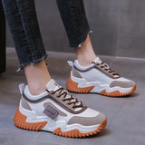 Women's Shoes With Thick-Bottomed Old Dad Shoes 2025 Summer New Fashion Lace-Up Single Shoes For Students Casual Sports