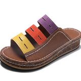 Slope With Fish Mouth Cool Slippers Women Thick Bottom Size 40 43 Yards Of Color Roman Cold