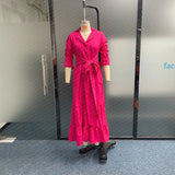 Zingj Summer New Fashion Temperament Versatile Waist Cardigan Long Dress-Outfit