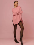 Spring And Autumn New Long-Sleeved T-Shirt Women's Pure Cotton Loose Open Knitted T-Shirt Wine