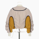 Autumn And Winter Women's Clothing Niche Design Street Hit Color Drawstring Loose Casual Small Coat