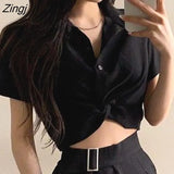 Women Turn-down Collar Casual Tender Ladies Female Elegant Girls Student Streetwear Fashion Ulzzang Stylish Blusas