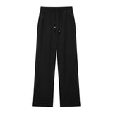 New Solid Color Elastic Waist Wide Leg Trousers