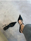 Bag Head Cat Heel Sandals Women Thick Heel 2025 New Summer Heel Black Simple Casual Single Shoe