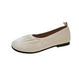 Zingj Dou Shoes Female 2024 Spring And Autumn New Soft Leather A Foot Pedal Flat Shoes Night Wind Gentle Fairy Single