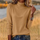 Sheintemu West Wind Long Sleeve Autumn Winter Turtleneck Sweater Women's