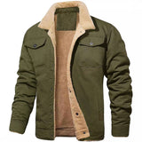 Men's Autumn And Winter New Men's Velvet Cotton Jacket Work Jacket Casual Jacket Men's