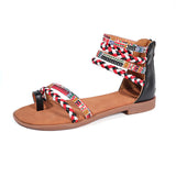 New Summer Bohemian National Style Splicing Splicing Set Roman Women Large-Size Flat