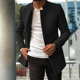 Men's Casual Men's Coat Autumn And Winter New Trend Men's Solid Color Repair This