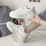 Bottom Height Small White Shoes Light Luxury High-End Old Dad Shoes Women's Single Shoes Summer Lace Breathable Leisure Sports