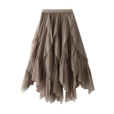 Yarn Skirt Half-Dress Woman 2025 High-Waisted Small Net Yarn Skirt Skirt Dress