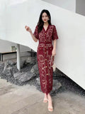 New Sweet Female Taste Lace High-End Buckle Pocket Royal Sister Dress Goddess Temperament To Take Pictures