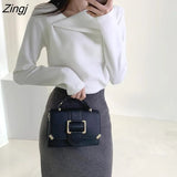 T-shirts Women Autumn Warm Irregular Collar Ruched Korean Style Elegant Slim Hot Sale Popular Soft Trendy Female Top