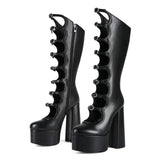 High With Goth Buckle With Water Platform Coarse And Large Code 47 Women Single Cool Boots