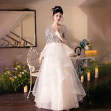 Dress Female Banquet Temperament Long Can Usually Wear A Small Black Dress Dress Banquet