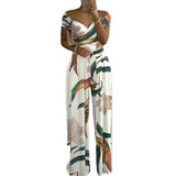 New Women's Fashion Temperament Elegant Commuter Print Broad-Legged Women's