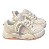 New Thick-Bottomed Plus Velvet Shoes Spring And Autumn Small White Shoes Women Casual Shoes Female Students Warm Cotton