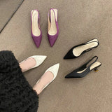 Women 2025 New Women's Shoes Summer Korean Version Of The Sharp Head In The Heel Tight-Set Feet Fashion Sandals