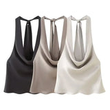 Women's Neck Bow Silk Satin Texture