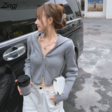 Women Spring New Solid Vintage All-match Elegant Cropped Outerwear Slim Sweet Simple Casual Кардиган Женский Basic
