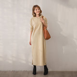 2025 Autumn And Winter New Fashion Temperament Loose Display Lanky Long Sleeve Dress