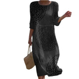 Spring And Summer New Short-Sleeved Casual Print Temperament Dress Dress Body Small Fresh Casual