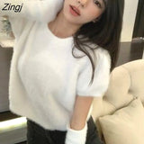Pullovers Women Christmas Red Design Clothes All-match Simple Female Elegant Autumn Warm Basic Stylish Solid New