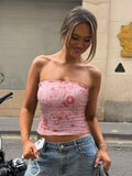 Women's Personality Beads Bright Noodle Fashion Hottie Sexy Bosom Top 2025