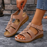 2025 Summer Anti-Slip Sandals Women's Line Glued Slopes And Flower