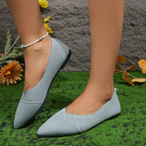 Summer New Large-Size Tip Flat Bottom Flying Shoes Women's Shallow Sports Style Casual
