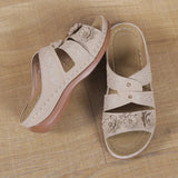 Female Slope And Fish Mouth Thick Soles Of Large Shoes Multi-Color Embroidered Cool Drag Women